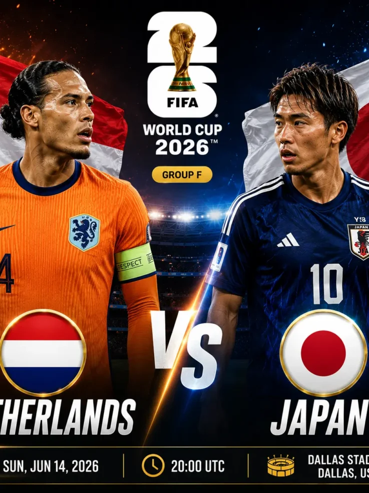 Netherlands vs Japan Prediction & Betting Tips (June 14, 2026)