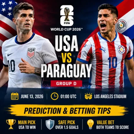 USA vs Paraguay Prediction (June 13, 2026) – Betting Tips