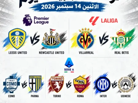 توقعات مباريات اليوم الاثنين 14 سبتمبر 2026 – أبرز الترشيحات